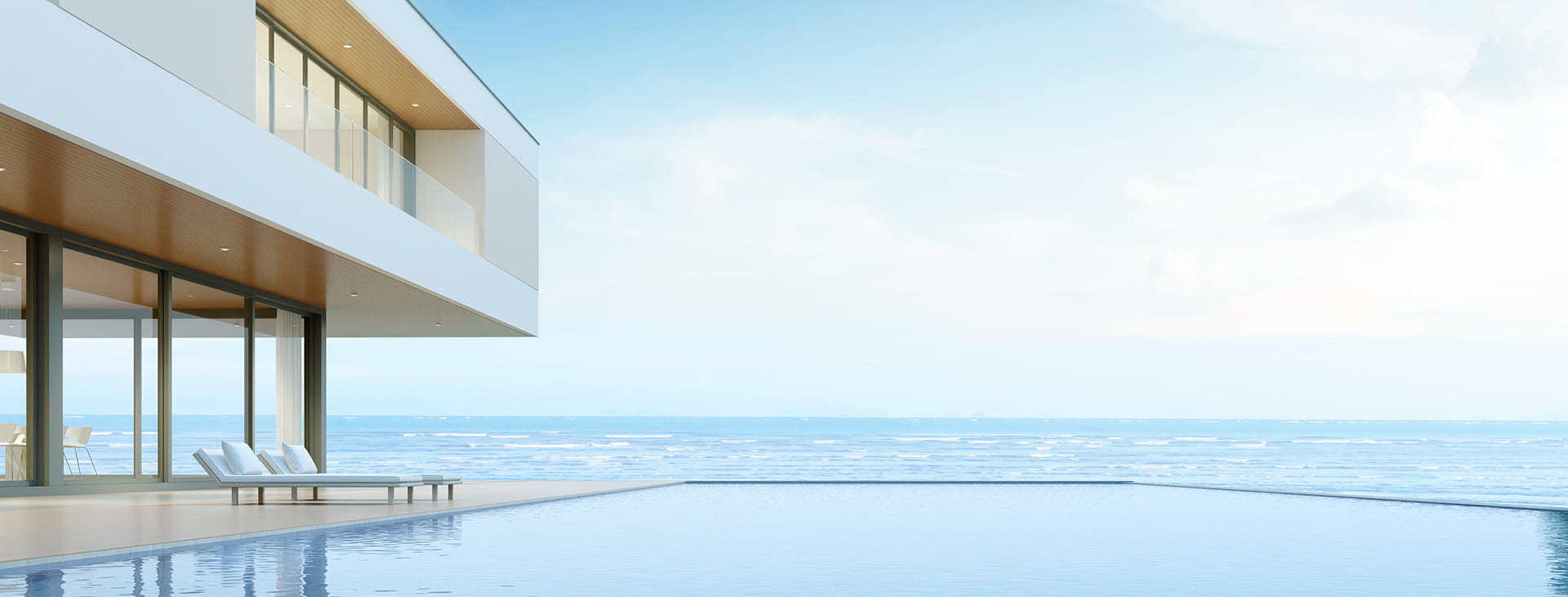 Michaniki Construction Corfu pisina me thea thn thalassa