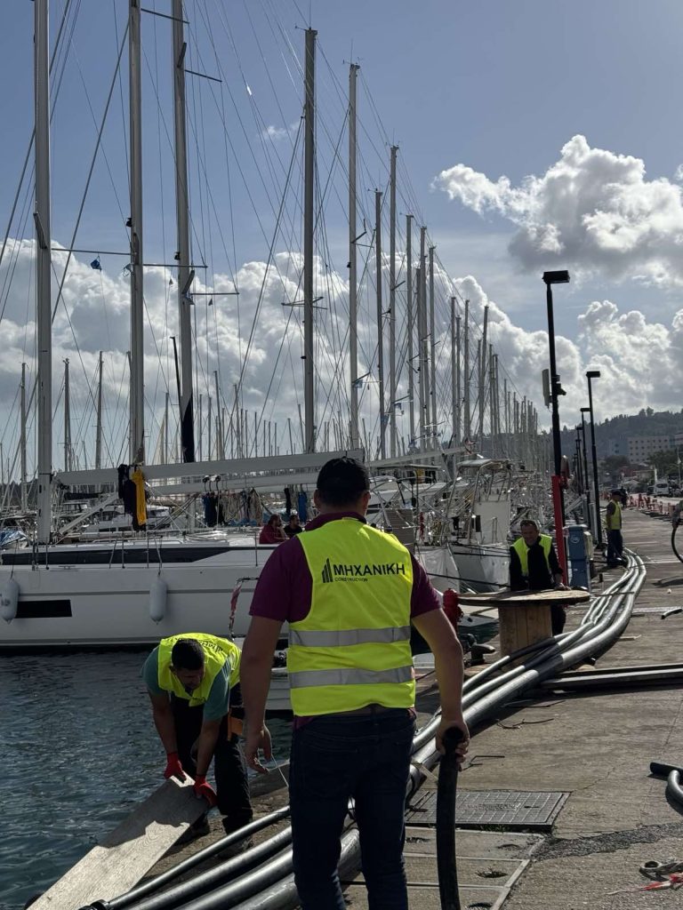 Michaniki Construction Corfu kataskeuh Marinas Gouvion
